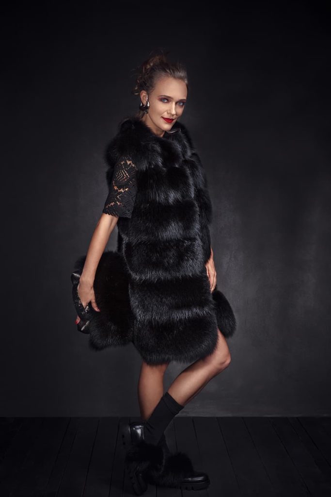 Fur vest hotsell and dress