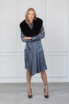 big black fox fur collar for coat jacket