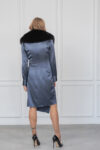 big black fox fur collar for coat jacket