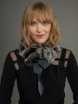 Genuine chinchilla fur tied scarf