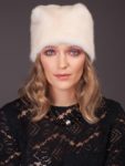 Pearl mink fur hat kitty by NordFur