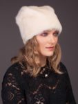 Pearl mink fur hat kitty by NordFur
