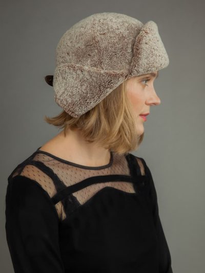 Sheepskin russian ushanka trapper hat