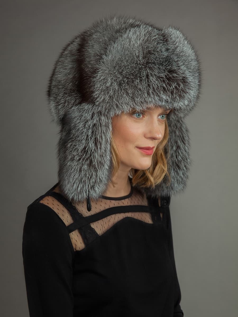 fur hat with flaps