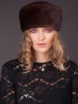 Vintage style brown mink fur hat by NordFur