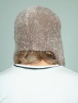 Beige Sheepskin Hat With Ear Flaps