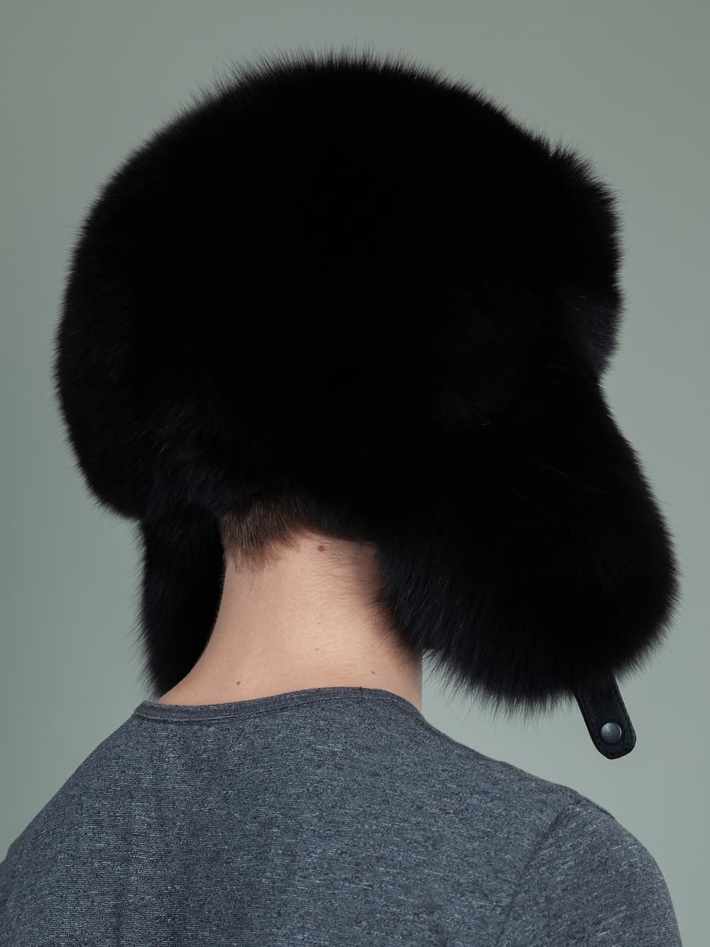 Black Fox Full Fur Ushanka Hat | Handmade by NordFur