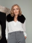 black fox fur small collar