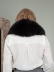 black fox fur small collar