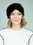 black rex rabbit fur headband head wrap for women