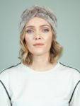 classic beige sheepskin fur hat for women