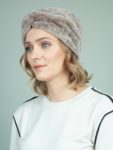 classic beige sheepskin fur hat for women