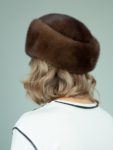 classic natural mink fur hat for ladies