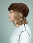 classic natural mink fur hat for ladies