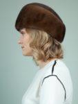 classic natural mink fur hat for ladies