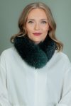 dark green fox fur scarf