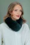dark green fox fur scarf