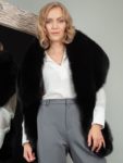 double sided big fox fur collar wrap boa
