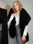 double sided big fox fur collar wrap boa