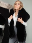 double sided big fox fur collar wrap boa