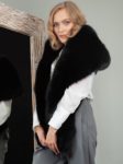 double sided big fox fur collar wrap boa