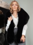 double sided big fox fur collar wrap boa