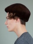 natural brown mink fur snap hat for men and women