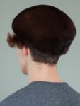 natural brown mink fur snap hat for men and women
