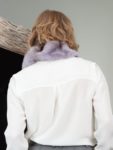 tied lavender purple mink fur scarf