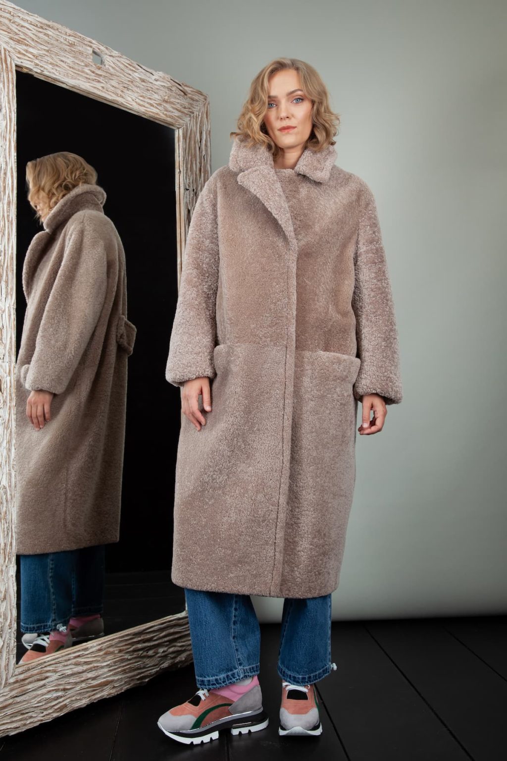 teddy coat knee length