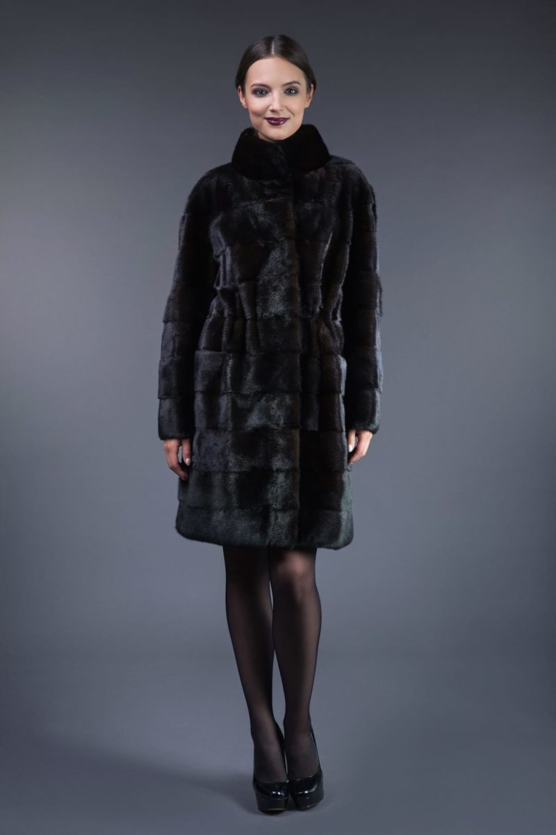 black velvet mink fur coat