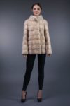 natural pearl mink fur jacket