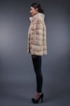 natural pearl mink fur jacket