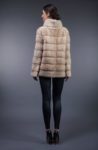 natural pearl mink fur jacket