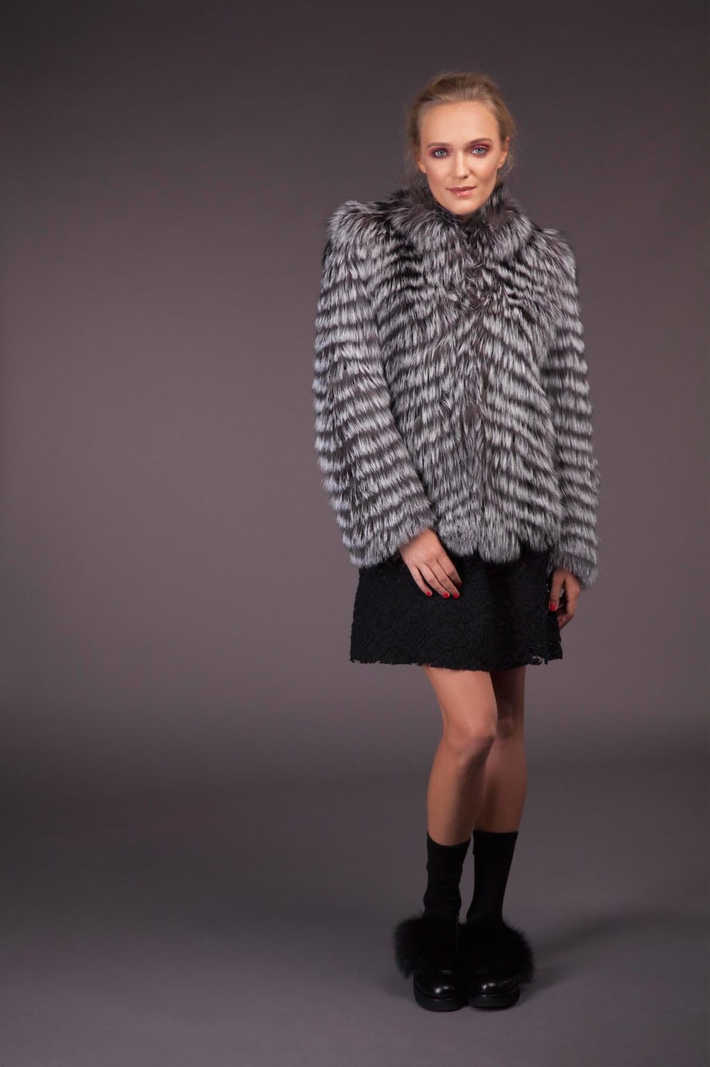 Silver Fox Fur Jacket for Women | Handmade by NordFur