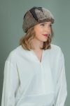 brown sheepskin fur helmet hat