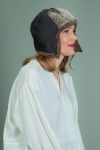 brown sheepskin fur helmet hat