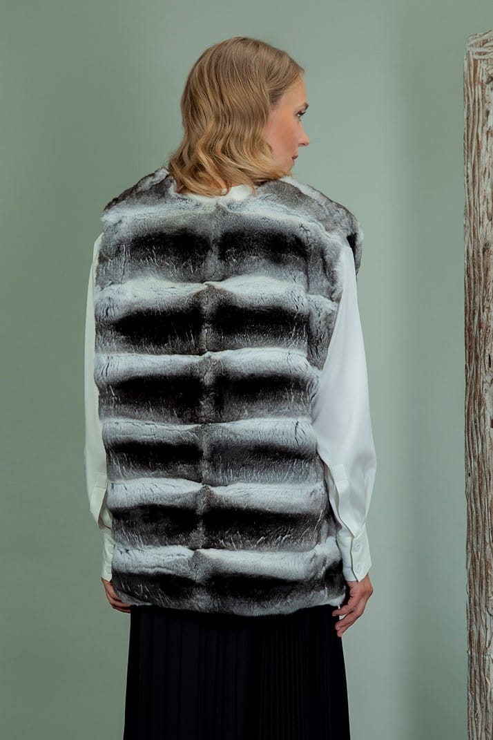 chinchilla fur vest