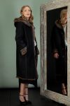 fur lined hooded sheepskin coat