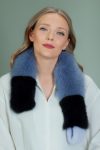 keyhole blue fox fur scarf