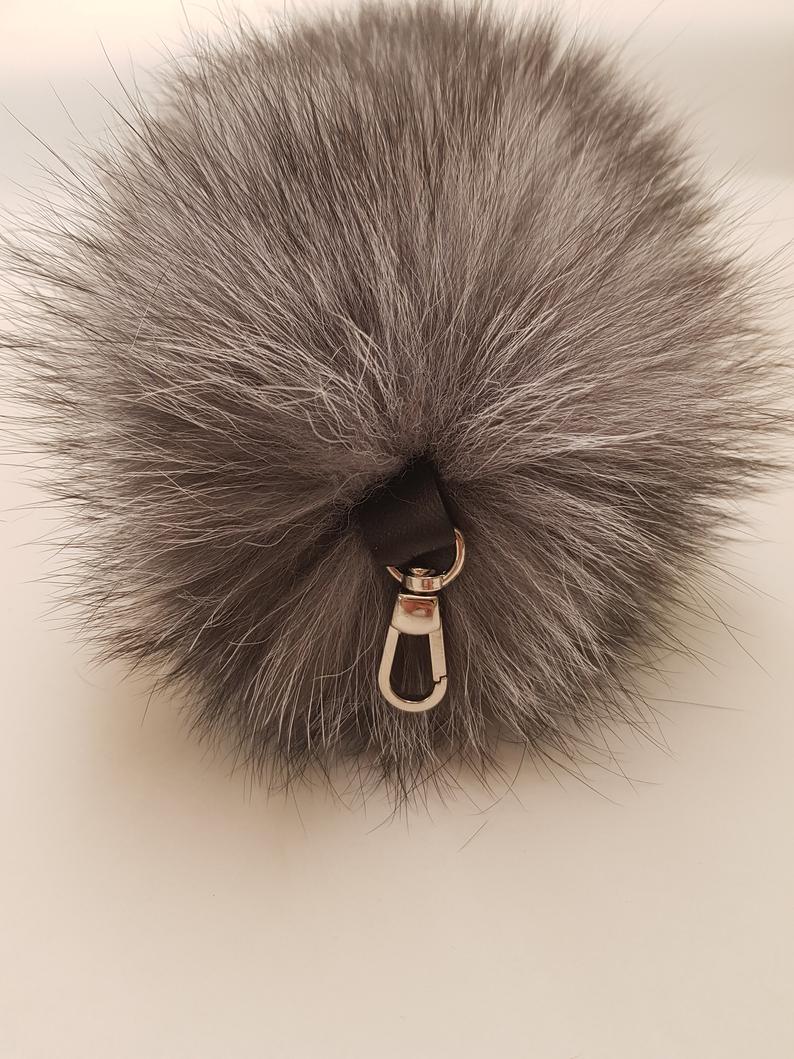 fox fur tail pendant pendant