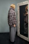 purple mink fur coat