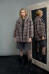 purple mink fur coat