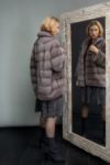 purple mink fur coat