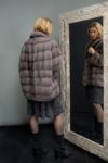 purple mink fur coat