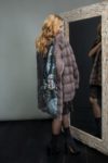 purple mink fur coat