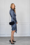 Dark Blue Mink Fur Handbag