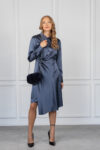 Dark Blue Mink Fur Handbag