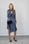 Dark Blue Mink Fur Handbag