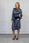 Dark Blue Mink Fur Handbag
